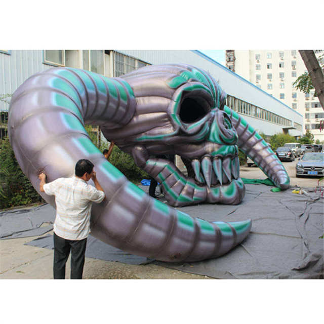Giant Inflatable Halloween Skull Head Decoration Meichen Haunted Event Display Inflatable Factory Direct Supply