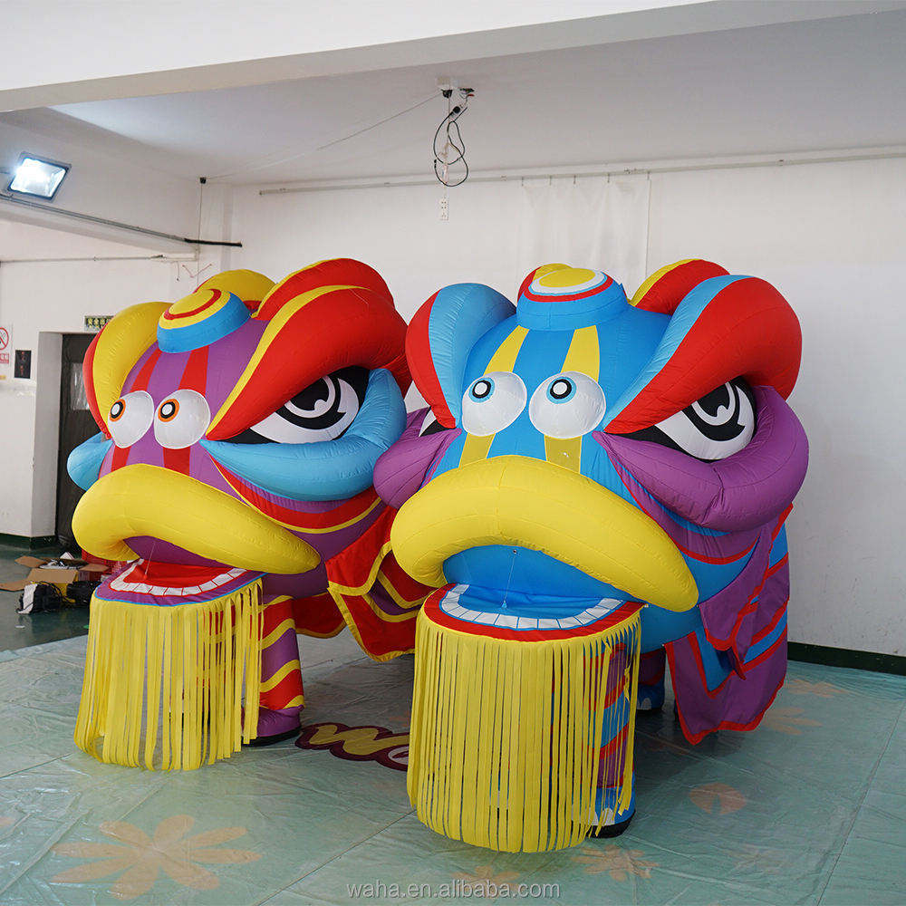 Giant Inflatable Lion Dance Model Meichen Festival Parade Event Decoration Inflatable Factory Direct Supply