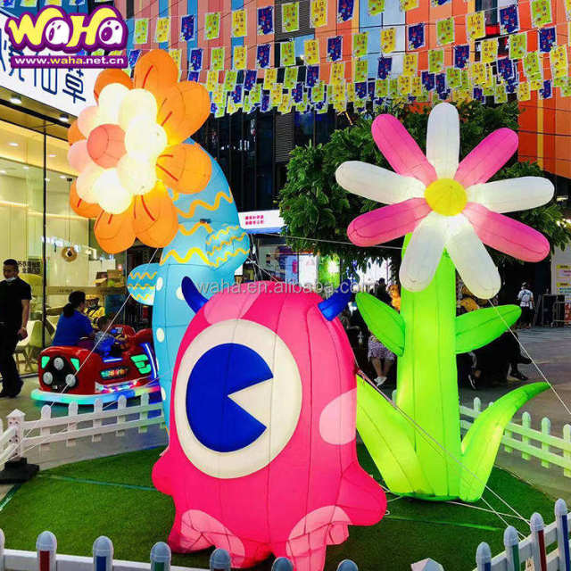 LED Inflatable Flower Bush Light up Decoration Meichen Night Event Advertising Inflatable Factory Direct Supply