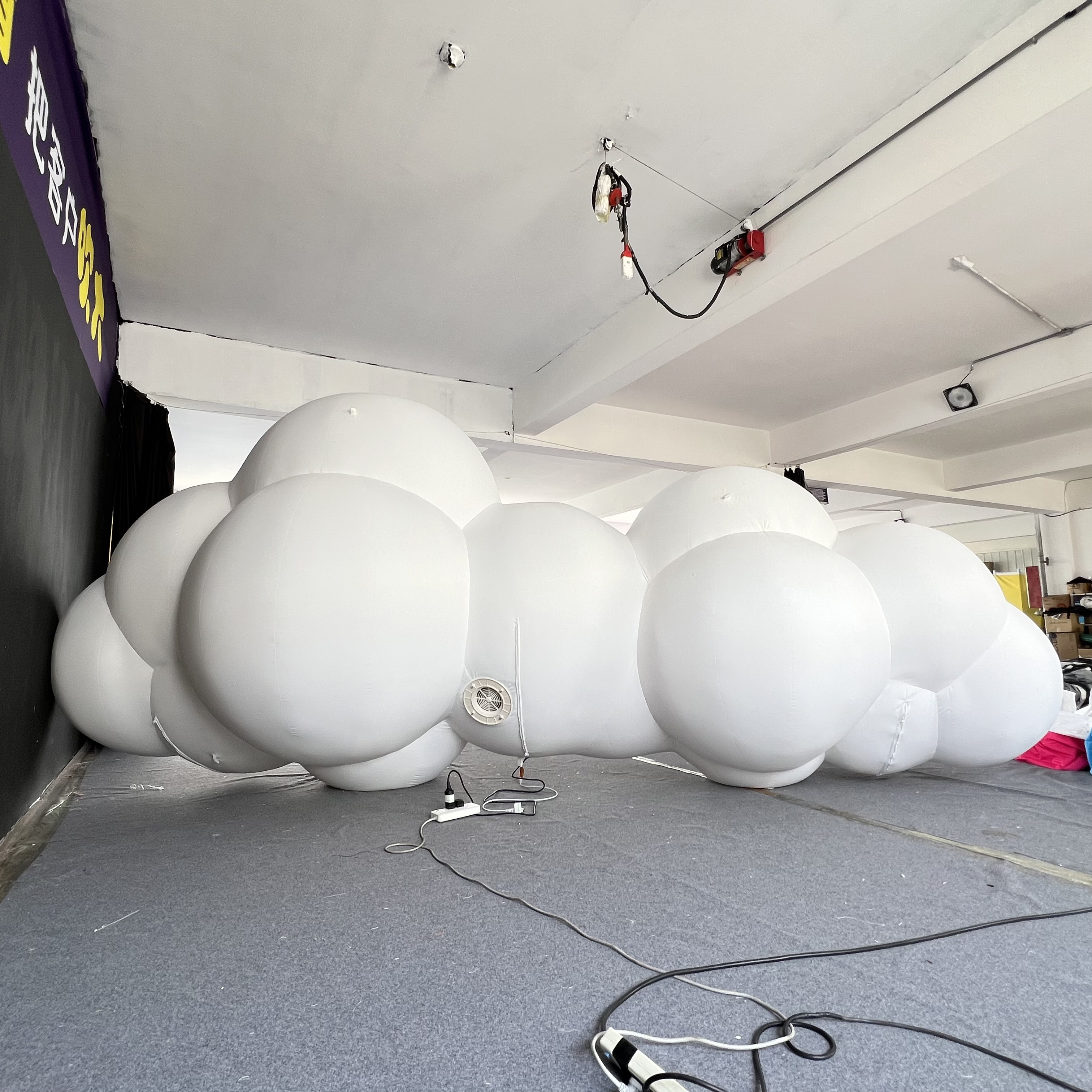 Custom LED Hanging Cloud Inflatable Decoration for Mall Event Display Decoration | Professional Inflatable Factory Manufacturer