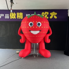 Inflatable Strawberry Mascot Costume, Giant Walking Strawberry Character Inflatable, Fruit Inflatable Mascot Suit, Strawberry Cartoon Inflatable Performer Model