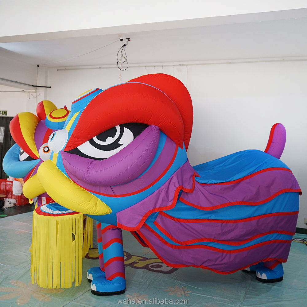 Giant Inflatable Lion Dance Model Meichen Festival Parade Event Decoration Inflatable Factory Direct Supply