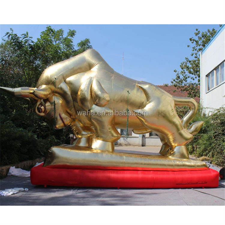 LED Shiny Gold Inflatable Cow Meichen Commercial Event Advertising Inflatable Factory Direct Supply