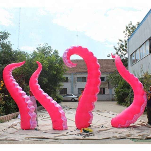 LED Illuminated Octopus Tentacle Inflatable Sculpture for Mall Display Decoration | OEM Inflatable Factory