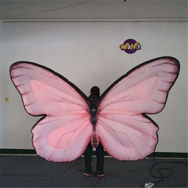Glowing Inflatable Butterfly Costume Meichen Carnival Parade Entertainment Inflatable Factory Direct Supply