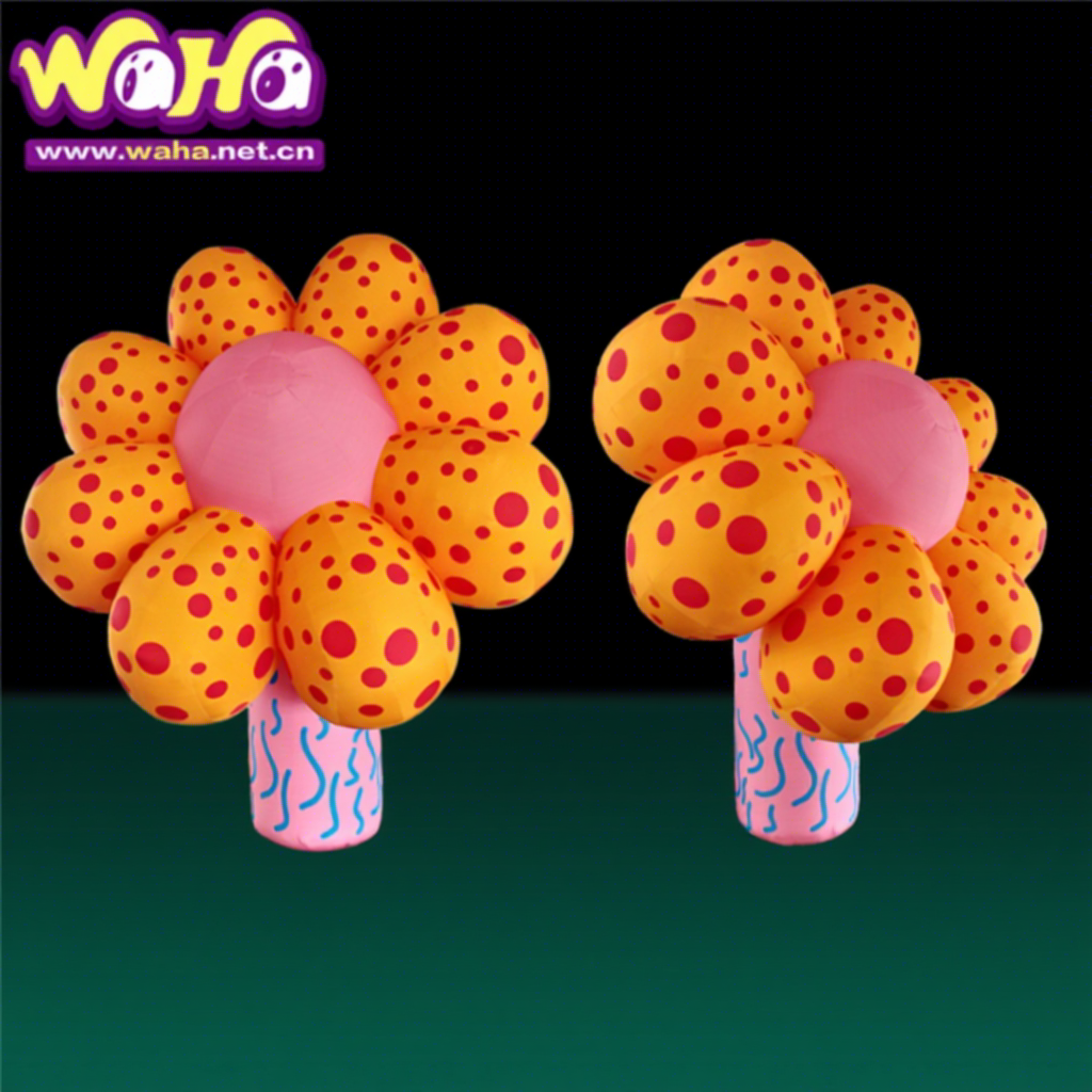 Custom Cute Chubby Flower Inflatable Decoration for Mall Display Decoration | Professional Inflatable Factory Manufacturer