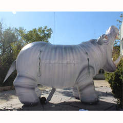 Outdoor Inflatable Hippo Prop Meichen Park Event Decoration Inflatable Factory Direct Supply