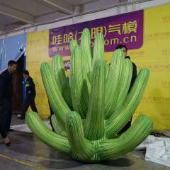 LED Illuminated Cactus Inflatable Sculpture for Mall Display Decoration | OEM Inflatable Factory