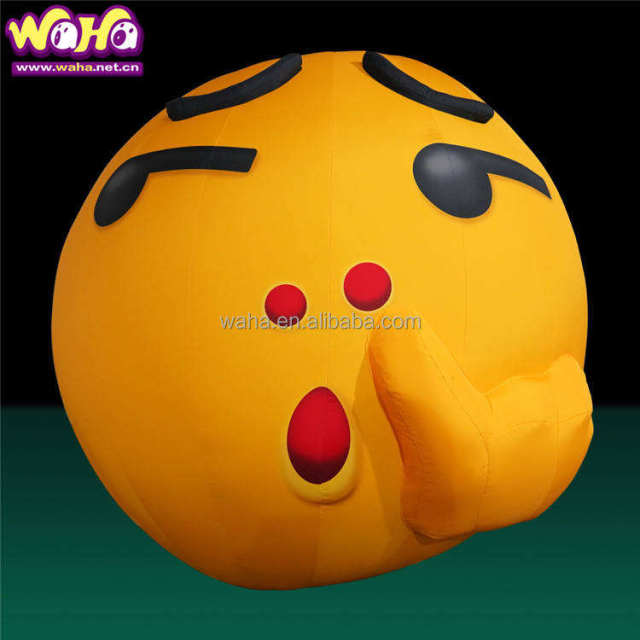 Custom Smiley Bean Face Inflatable Mascot for Exhibition Display Decoration | Direct Inflatable Factory
