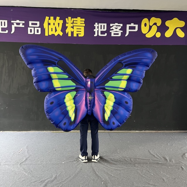Custom Wearable Butterfly Wings Inflatable Costume for Festival Parade Event Display Decoration Professional Inflatable Factory