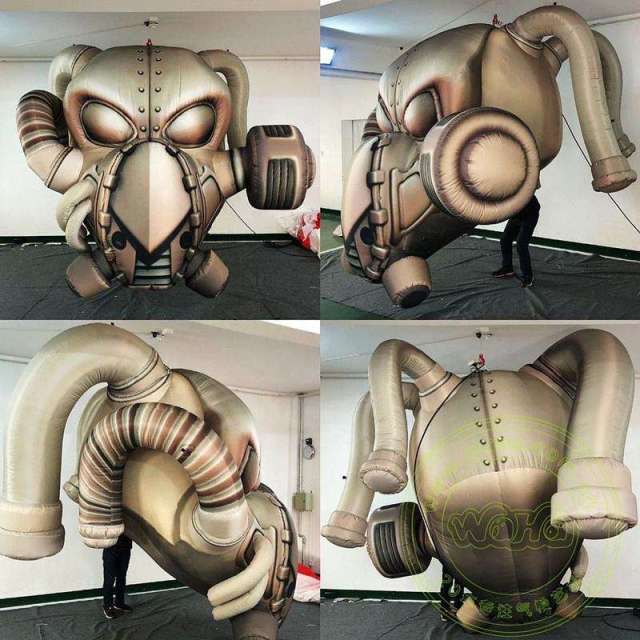 Custom Inflatable Futuristic Gas Mask Sculpture Meichen Exhibition Event Promotion Inflatable Factory Direct Supply