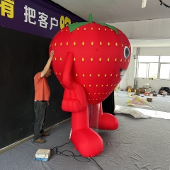 Inflatable Strawberry Mascot Costume, Giant Walking Strawberry Character Inflatable, Fruit Inflatable Mascot Suit, Strawberry Cartoon Inflatable Performer Model
