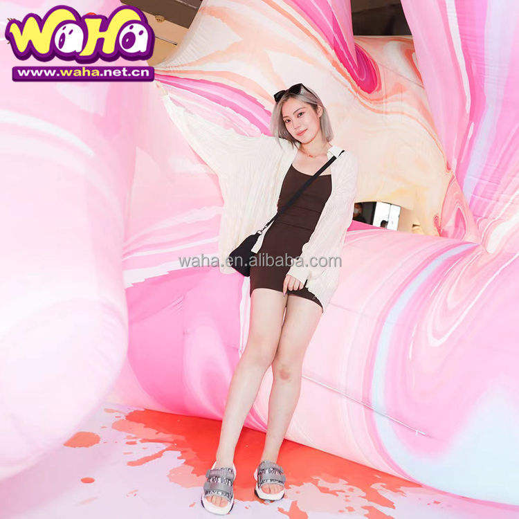 LED Inflatable Rabbit Decoration Light up Meichen Outdoor Event Display Advertising Inflatable Factory Direct Supply