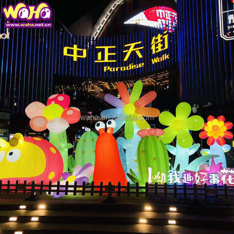LED Inflatable Flower Bush Light up Decoration Meichen Night Event Advertising Inflatable Factory Direct Supply