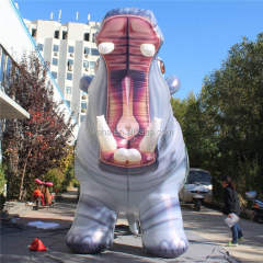 Outdoor Inflatable Hippo Prop Meichen Park Event Decoration Inflatable Factory Direct Supply