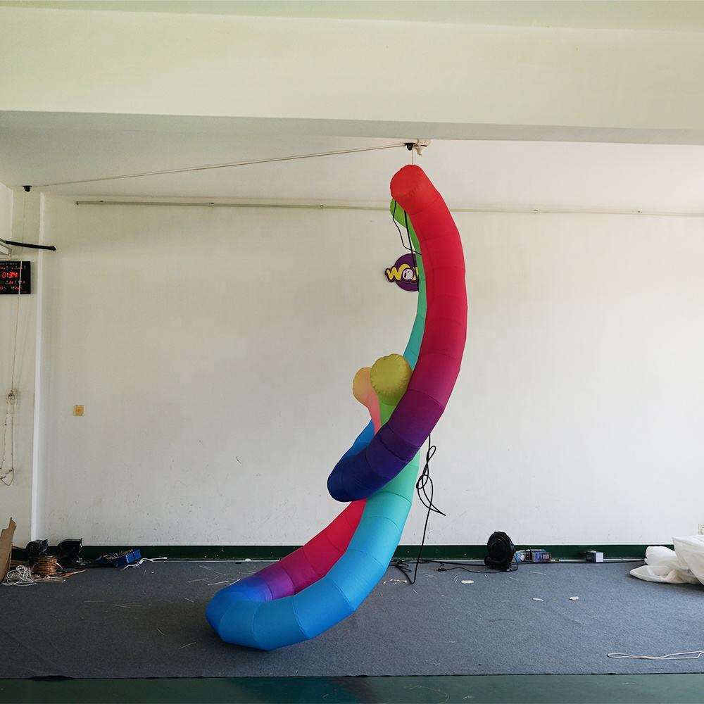 Colorful Light up Inflatable Twisted Stick Meichen Party Event Display Inflatable Factory Direct Supply