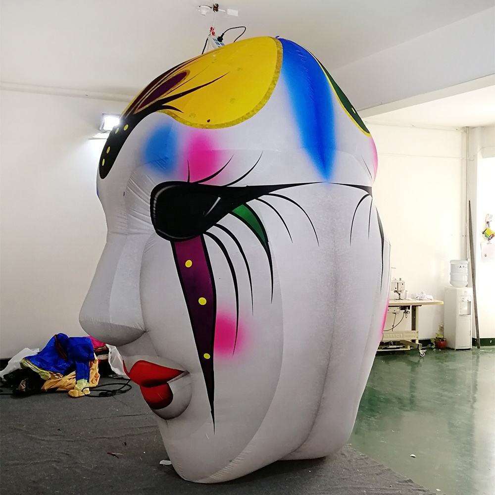 LED Illuminated Carnival Mask Inflatable Sculpture for Festival Display Decoration | OEM Inflatable Factory