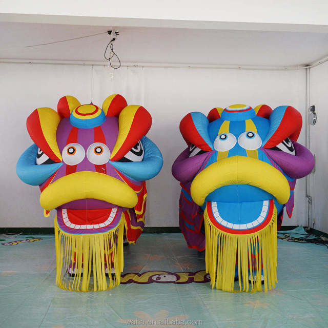 Giant Inflatable Lion Dance Model Meichen Festival Parade Event Decoration Inflatable Factory Direct Supply