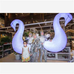 LED Inflatable Swan Parade Float Light up Meichen Night Event Display Inflatable Factory Direct Supply