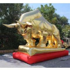 LED Shiny Gold Inflatable Cow Meichen Commercial Event Advertising Inflatable Factory Direct Supply