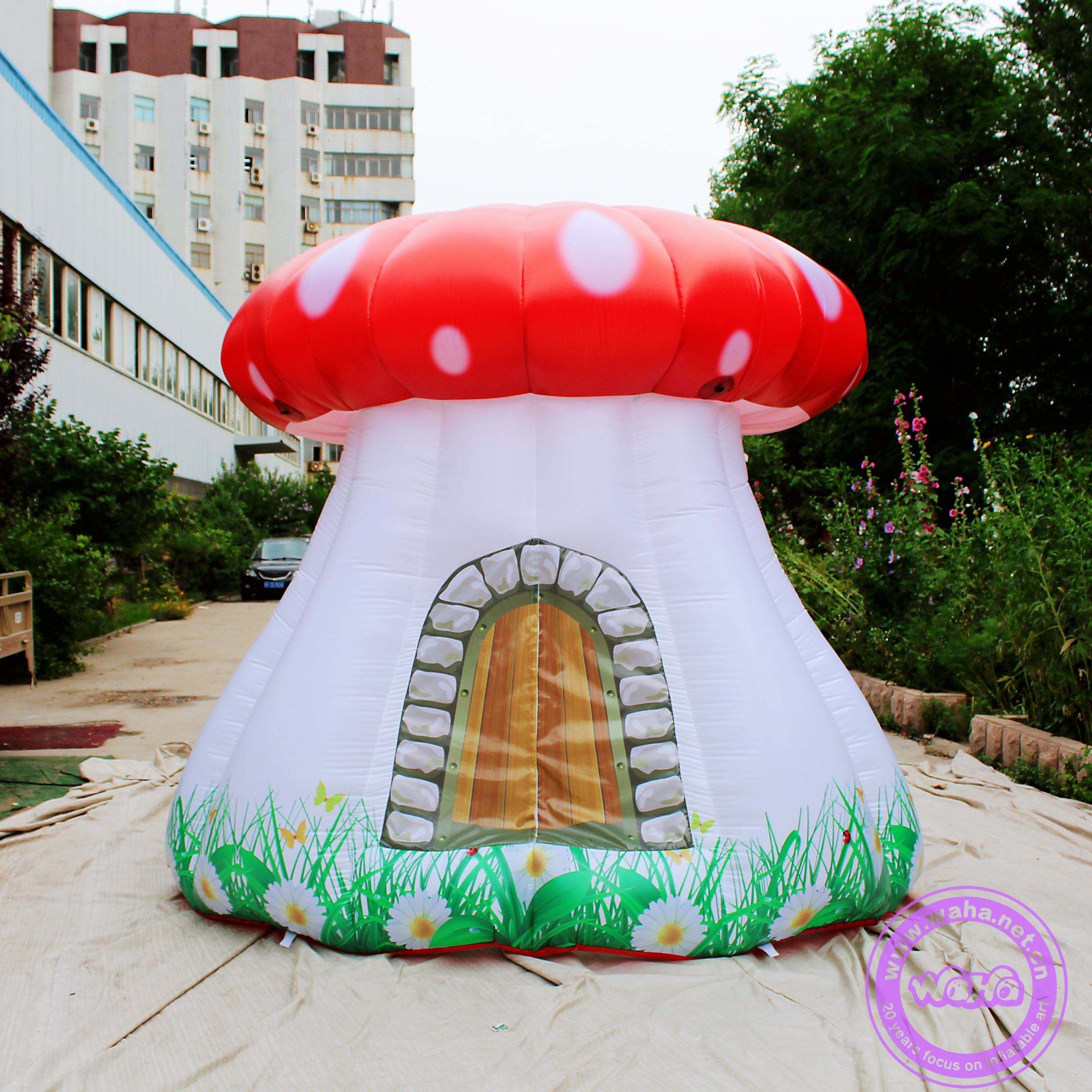Outdoor Inflatable Fairy Tale Mushroom House Prop Meichen Theme Park Event Decoration Inflatable Factory Direct Supply