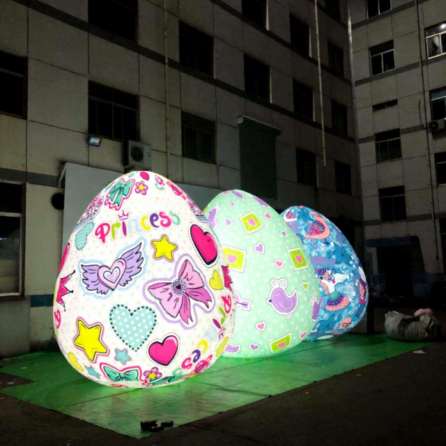 LED Inflatable Easter Egg Decoration Light up Meichen Festival Event Advertising Inflatable Factory Direct Supply