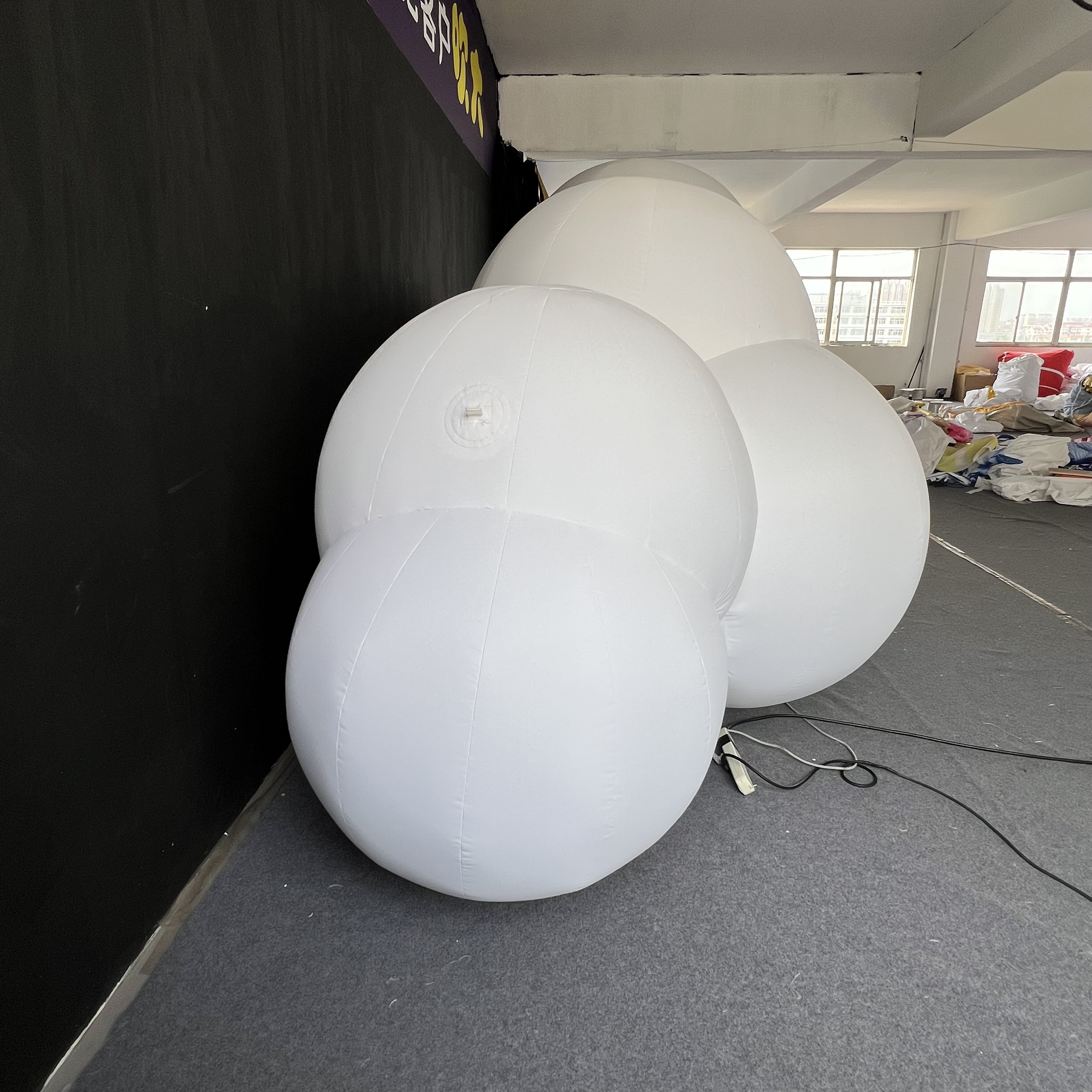 Custom LED Hanging Cloud Inflatable Decoration for Mall Event Display Decoration | Professional Inflatable Factory Manufacturer