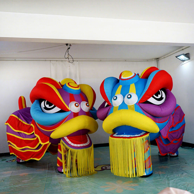 Giant Inflatable Lion Dance Model Meichen Festival Parade Event Decoration Inflatable Factory Direct Supply