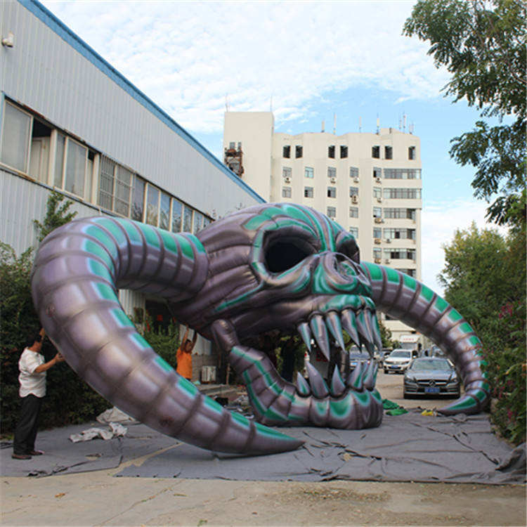 Giant Inflatable Halloween Skull Head Decoration Meichen Haunted Event Display Inflatable Factory Direct Supply