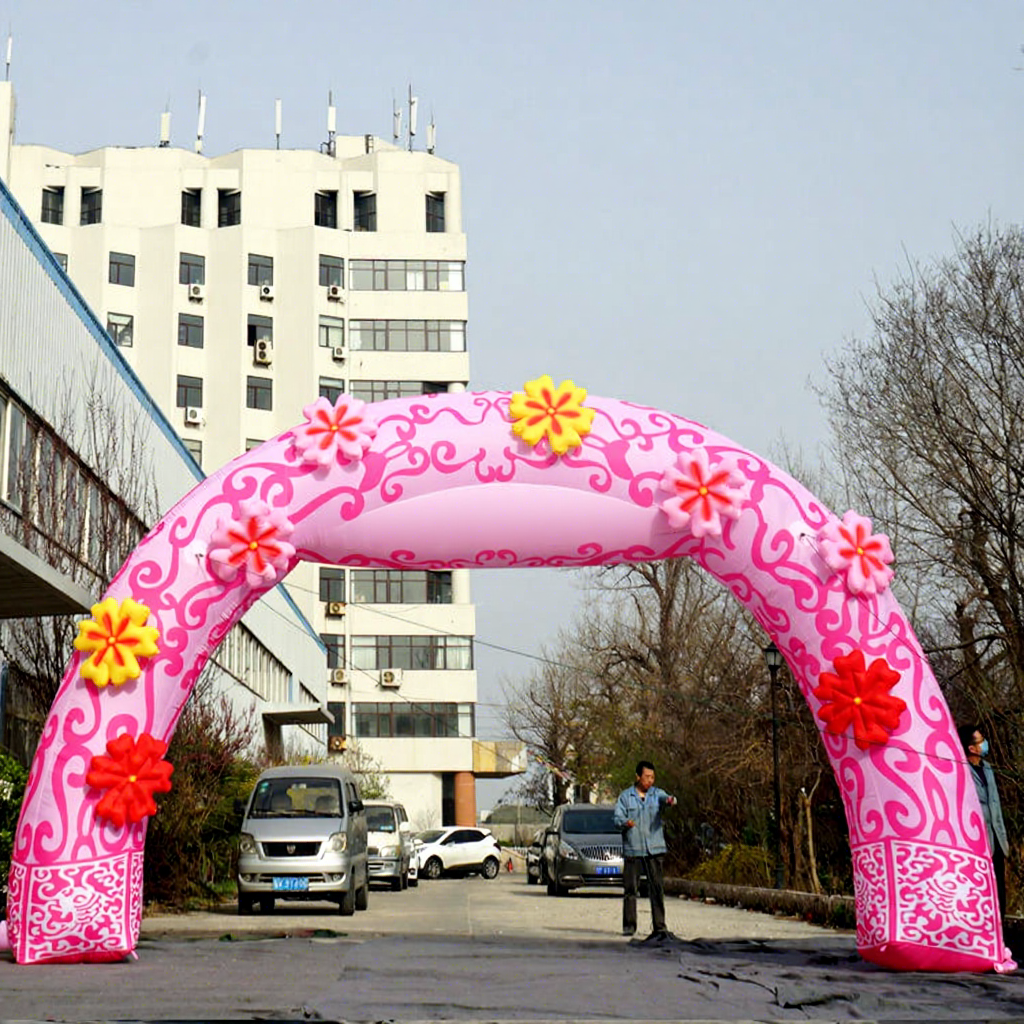 Custom Pink Entrance Inflatable Arch for Festival Event Display Decoration | Direct Inflatable Factory