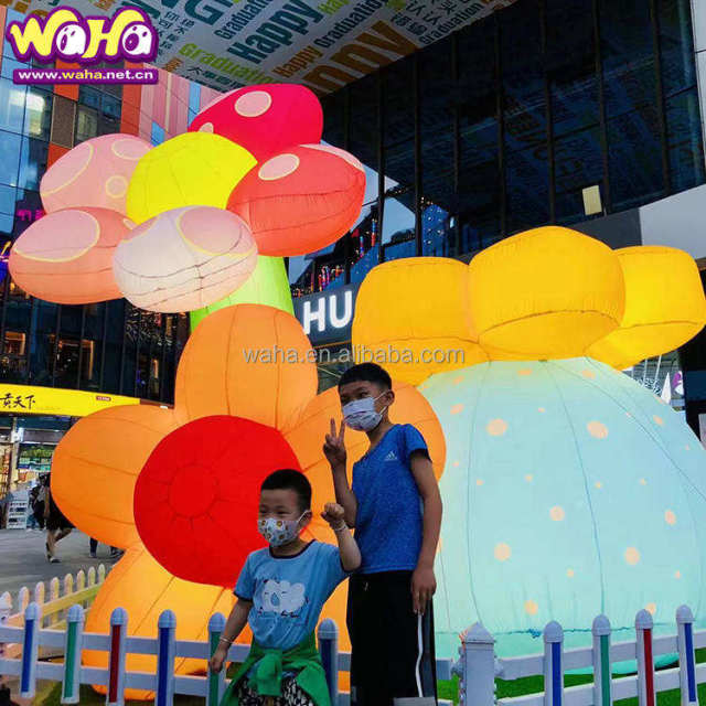 LED Inflatable Flower Bush Light up Decoration Meichen Night Event Advertising Inflatable Factory Direct Supply