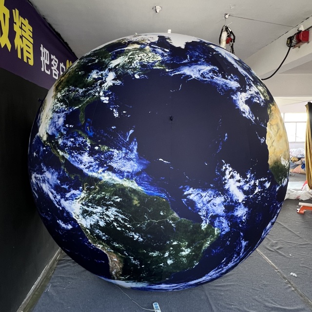 Custom Giant Earth Globe Inflatable Sculpture for Exhibition Mall Display Decoration Professional Inflatable Factory Manufacture