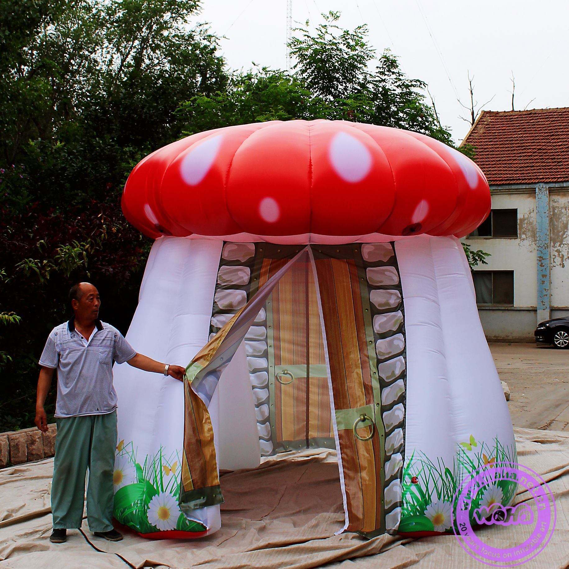 Outdoor Inflatable Fairy Tale Mushroom House Prop Meichen Theme Park Event Decoration Inflatable Factory Direct Supply
