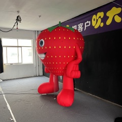 Inflatable Strawberry Mascot Costume, Giant Walking Strawberry Character Inflatable, Fruit Inflatable Mascot Suit, Strawberry Cartoon Inflatable Performer Model