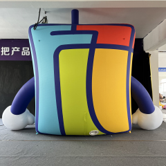 Custom Giant Waterproof Inflatable Square Block Man Mascot, Eye-Catching Decor for Mall Grand Opening & Trade Show Advertising