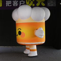 Cartoon Inflatable Beer Cup Mascot Costume Party Promotion Inflatable Human Costume for Event