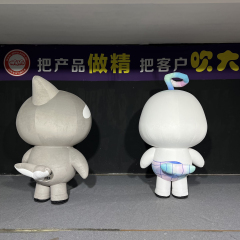 White Whale & Shark Inflatable Mascot Costume, Walking Full Body Cosplay Suit, Oceanarium Parade Performance Outfit, Waterproof Inflatable Character Doll Attire for Marine Park, Festival Street Shows & Public Entertainment Performances