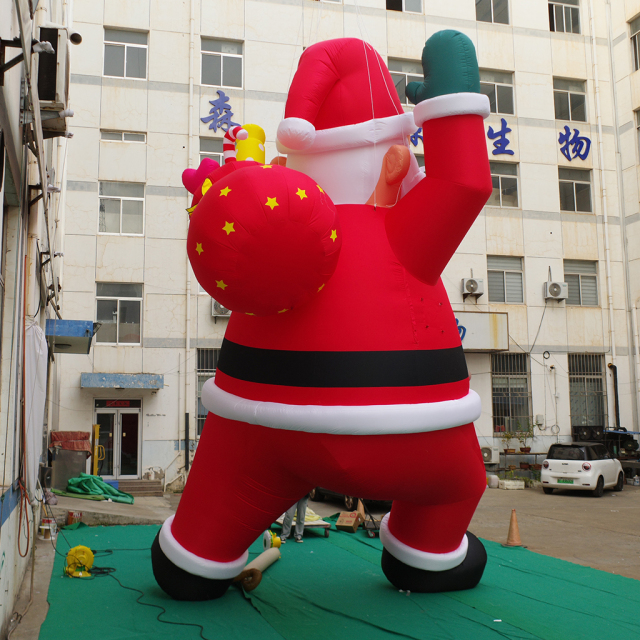 Custom Giant Inflatable Santa Claus for Shopping Mall Christmas Decorations, Retail Promotions, Commercial Displays and Holiday Marketing Events