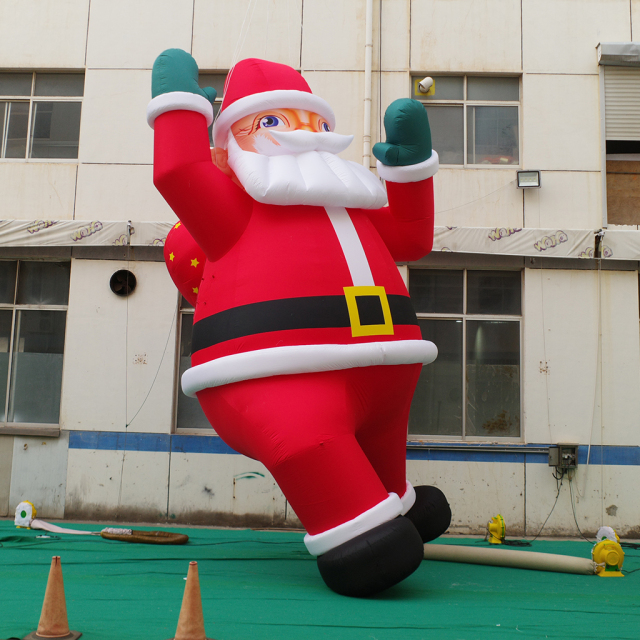 Custom Giant Inflatable Santa Claus for Shopping Mall Christmas Decorations, Retail Promotions, Commercial Displays and Holiday Marketing Events