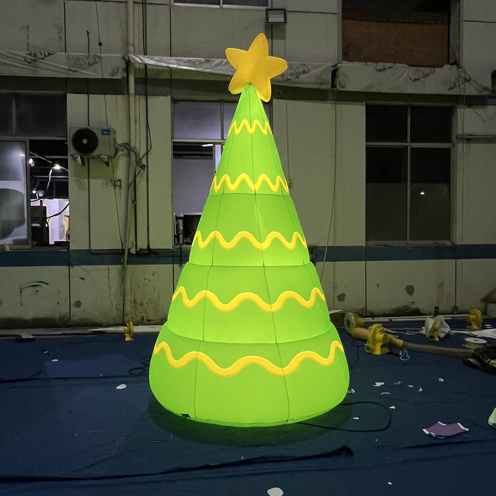 Outdoor Light Up Inflatable Christmas Tree Decoration for Front Yards, Gardens, Lawns, Driveways and Christmas Holiday Displays
