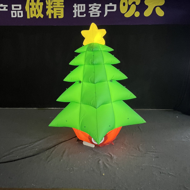 Light Up Small Inflatable Christmas Tree with Exquisite Premium Design, LED Illuminated Christmas Tree Decoration for Indoor Outdoor Holiday Festivals, Christmas Parties, Shopping Malls, Garden Displays and Seasonal Events