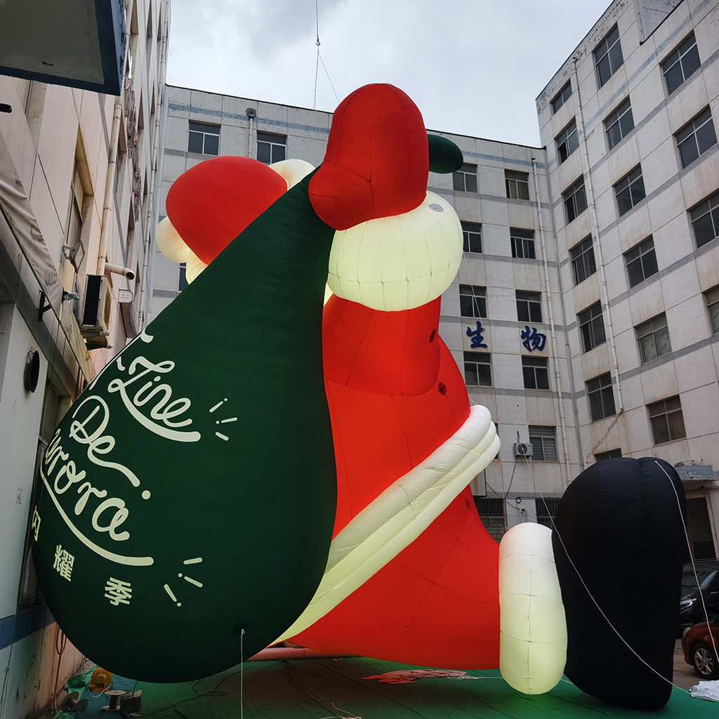 Giant Inflatable Santa Claus Model for Christmas Holiday Decorations, Outdoor Displays, Shopping Mall Events and Festive Celebrations