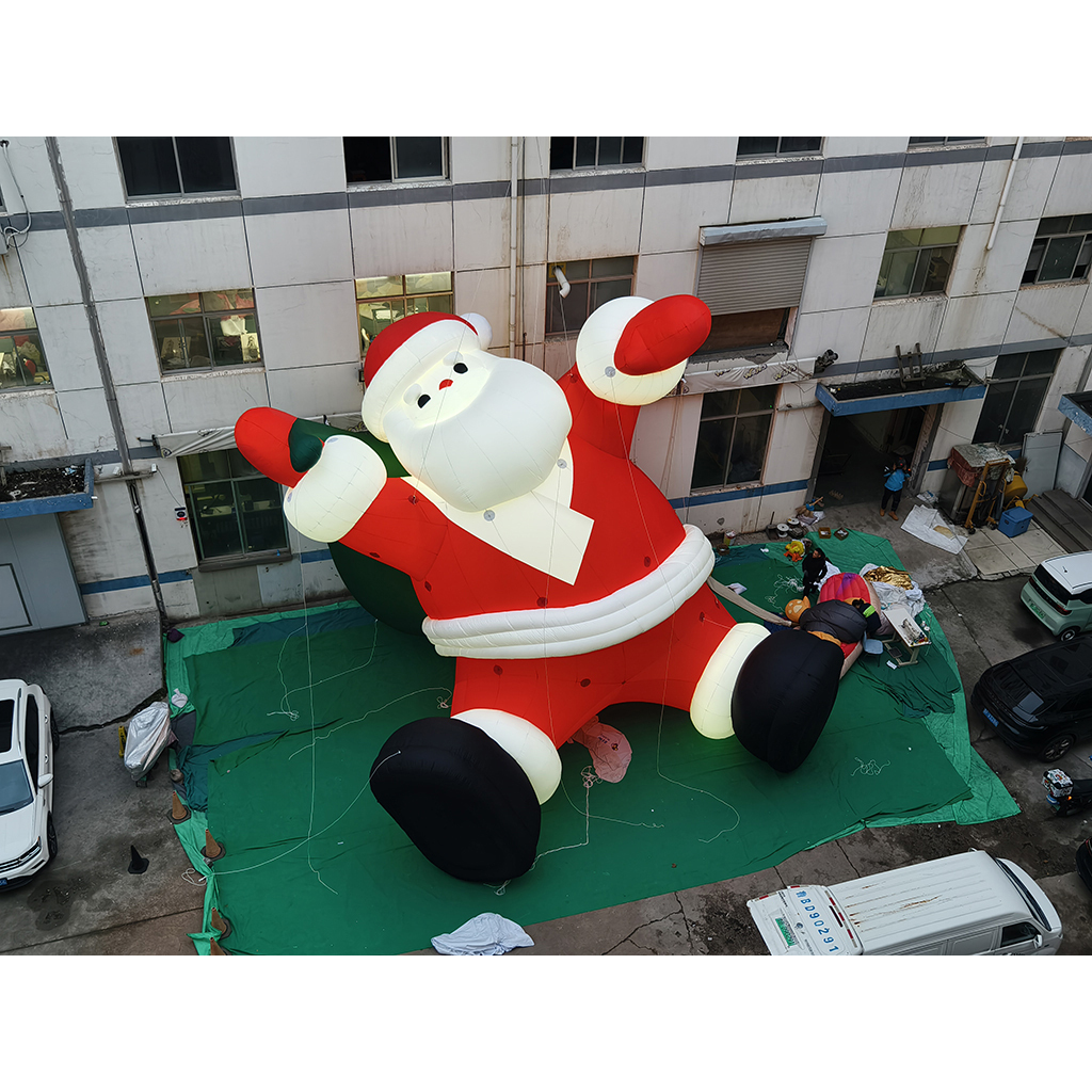Giant Inflatable Santa Claus Model for Christmas Holiday Decorations, Outdoor Displays, Shopping Mall Events and Festive Celebrations