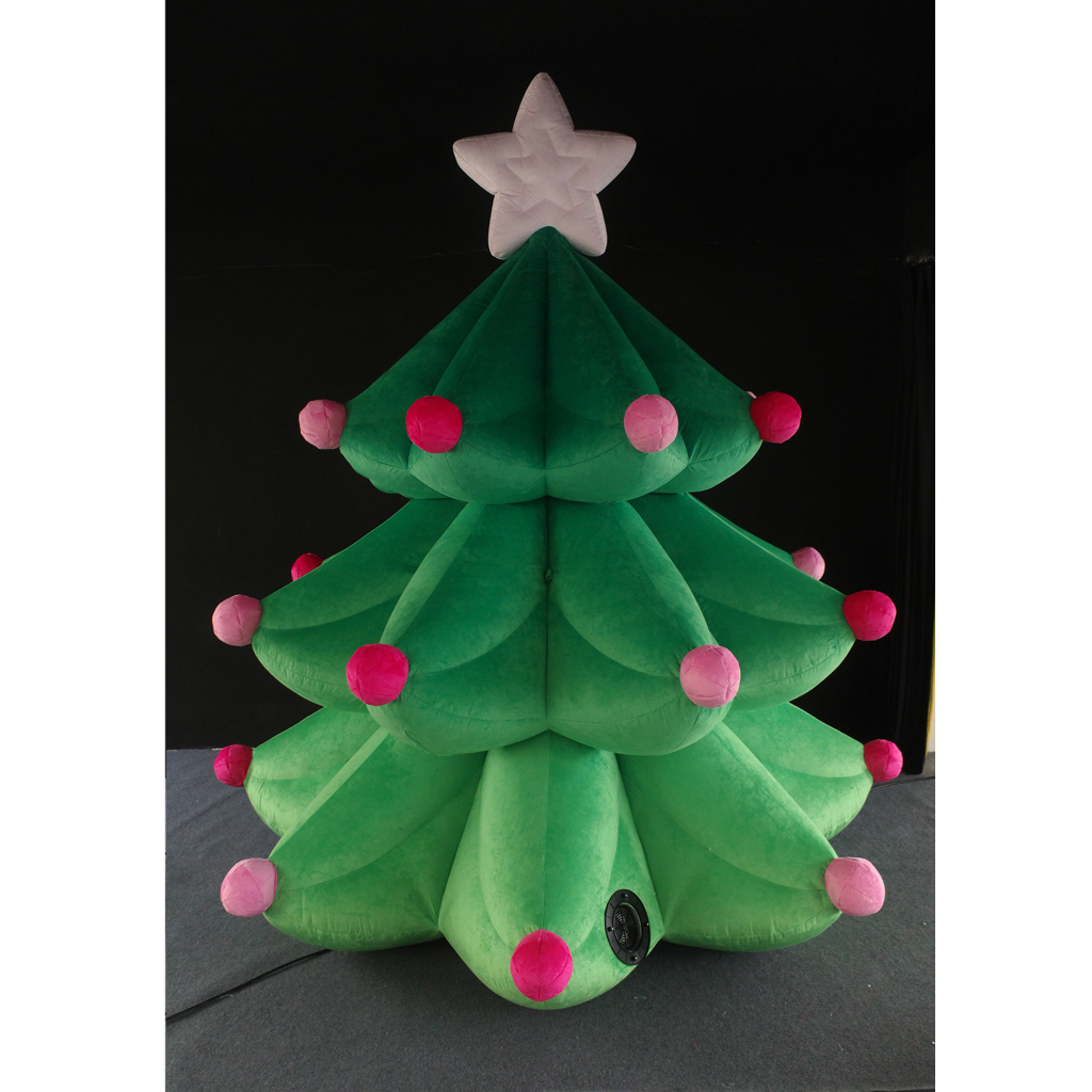 Light Up Small Inflatable Christmas Tree with Exquisite Premium Design, LED Illuminated Christmas Tree Decoration for Indoor Outdoor Holiday Festivals, Christmas Parties, Shopping Malls, Garden Displays and Seasonal Events