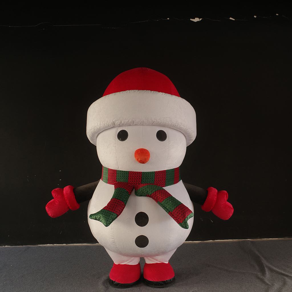 Christmas Snowman Inflatable Costume for Holiday Parties, Christmas Events, Festive Celebrations and Seasonal Event Decorations