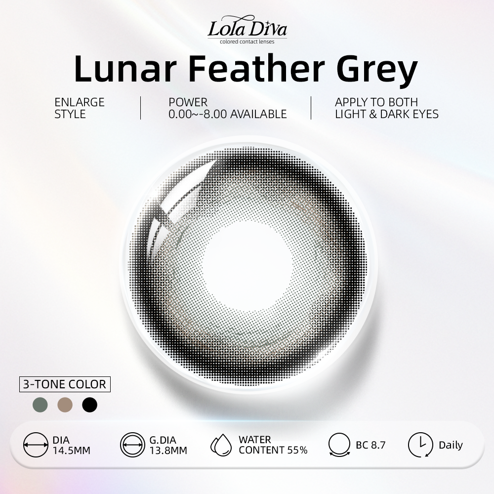 Loladiva Contact Lenses Lunar Feather Grey | 1 Daily