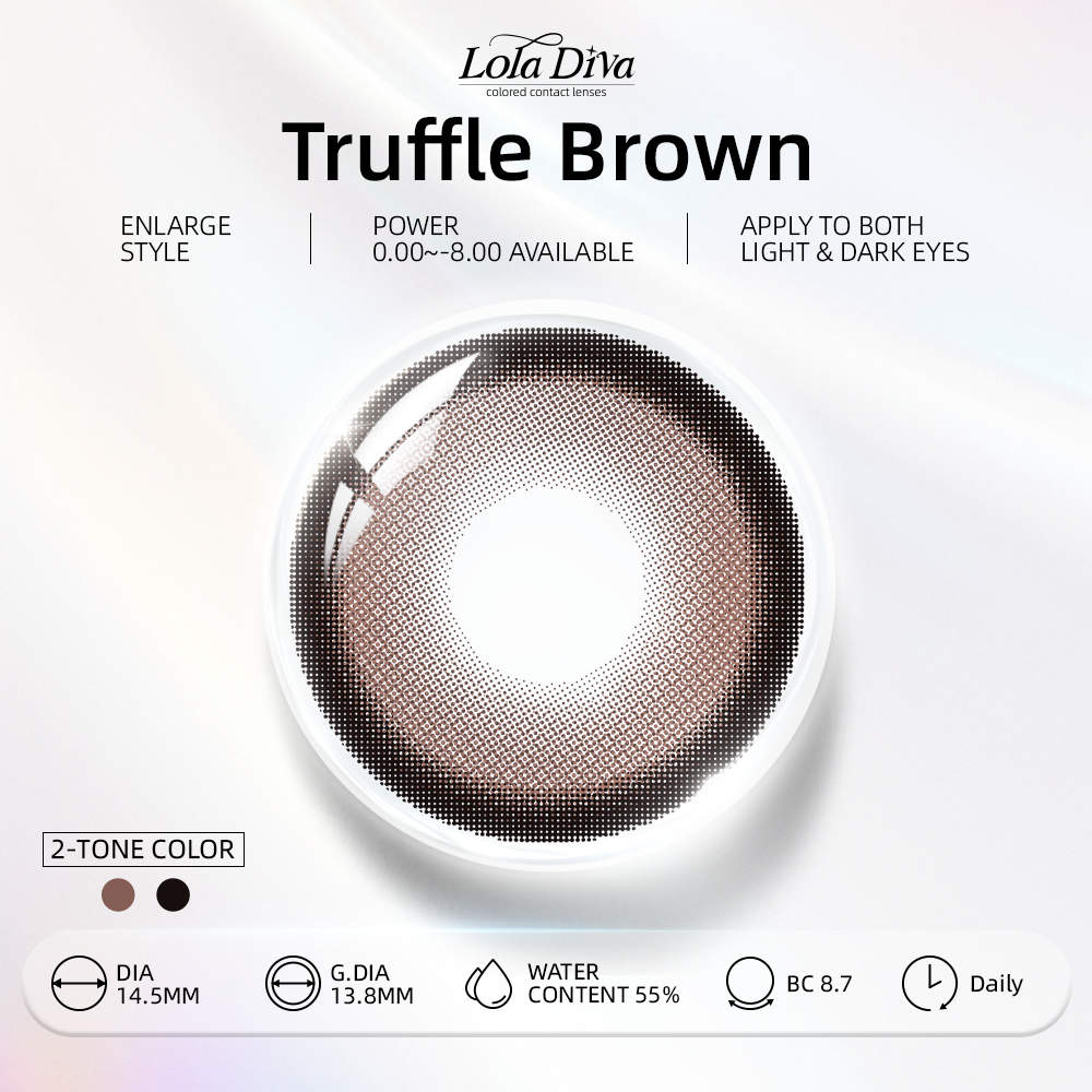 2pcs LolaDiva Truffle Brown | 1-Day Contact Lenses 14.5mm