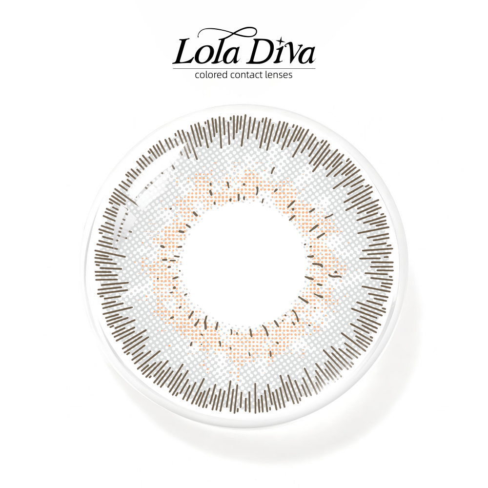 2pcs LolaDiva Smoke Halo Grey | 1-Year Contact Lenses