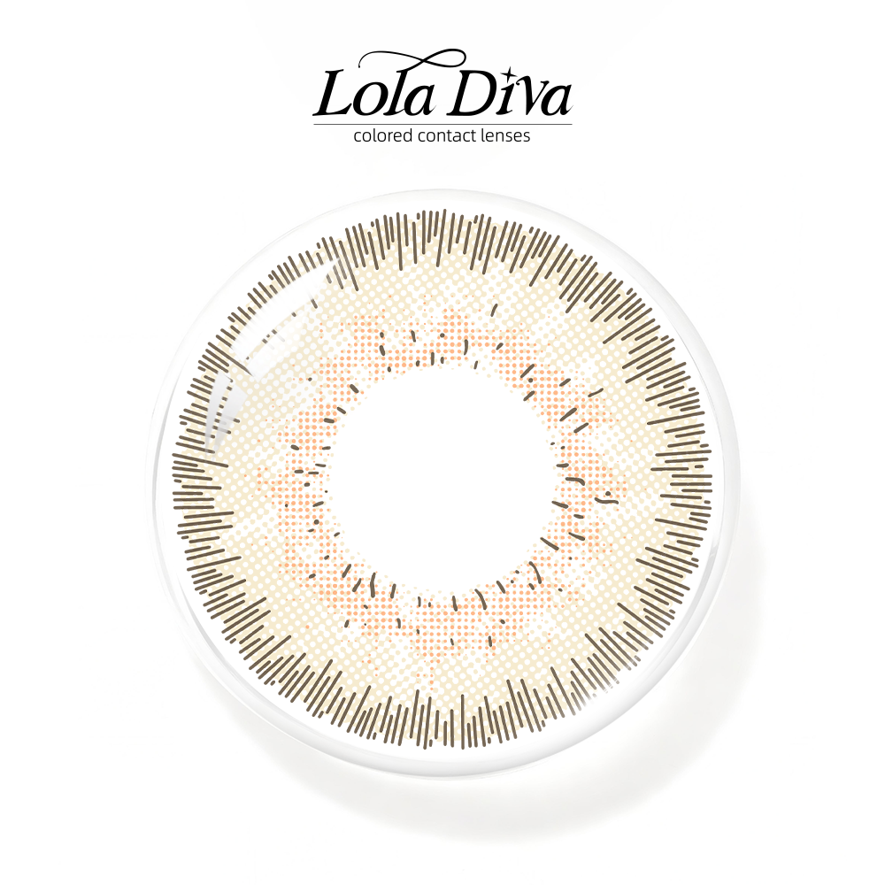 2pcs LolaDiva Amber Halo Brown | 1-Year Contact Lenses