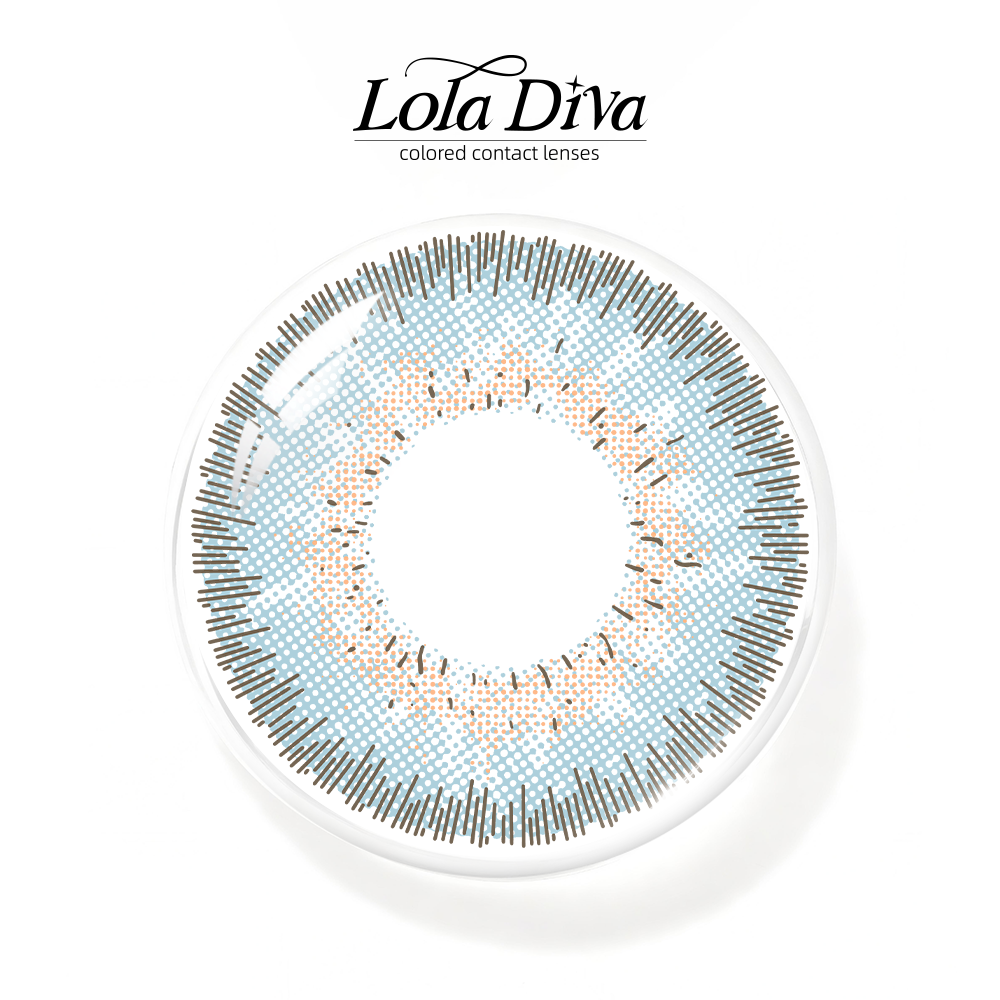 2pcs LolaDiva Lucent Ripple Blue | 1-Year Contact Lenses